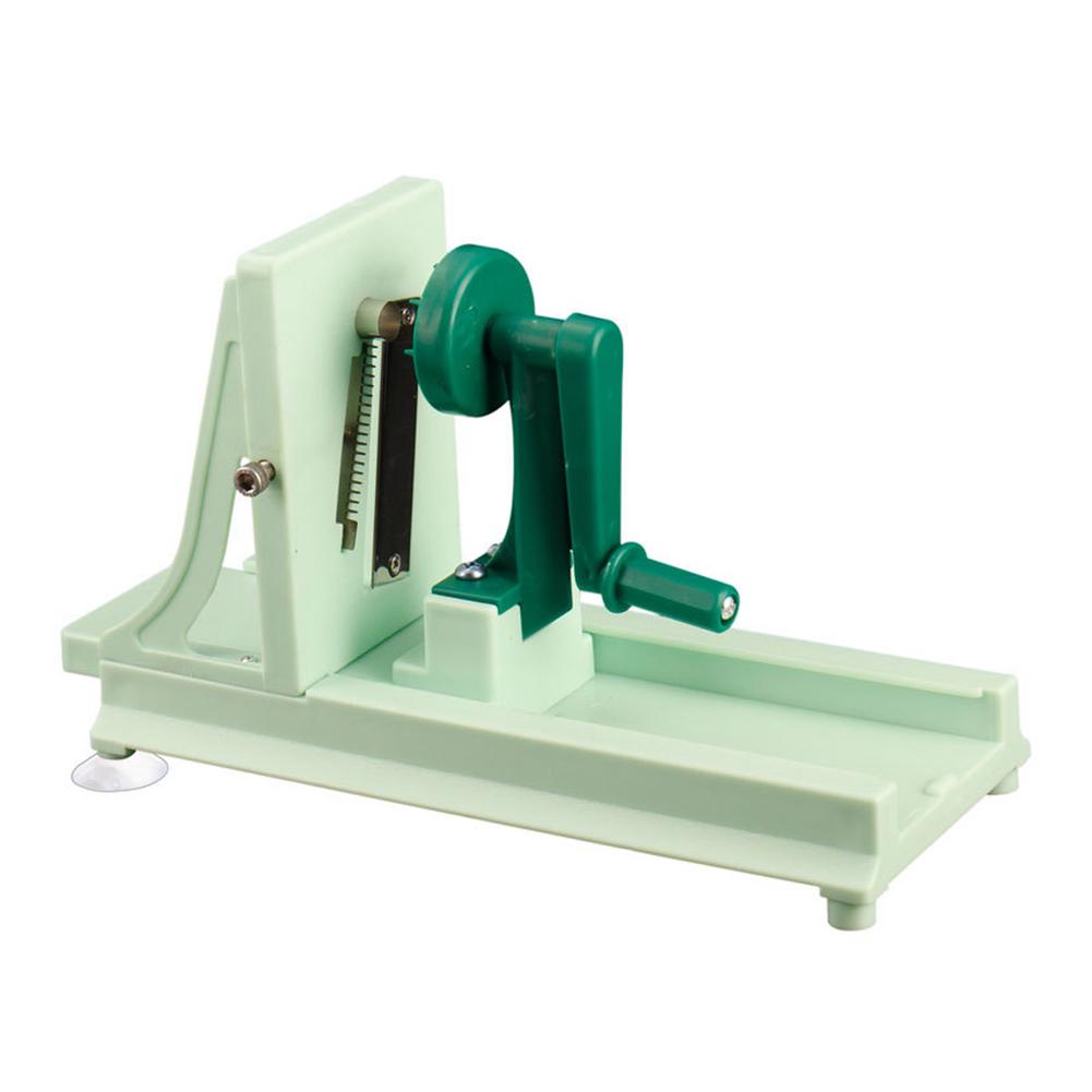 Ручная спиральная овощерезка Многофункциональная овощерезка Кухонные принадлежности Прочная спиральная овощерезка зелёный