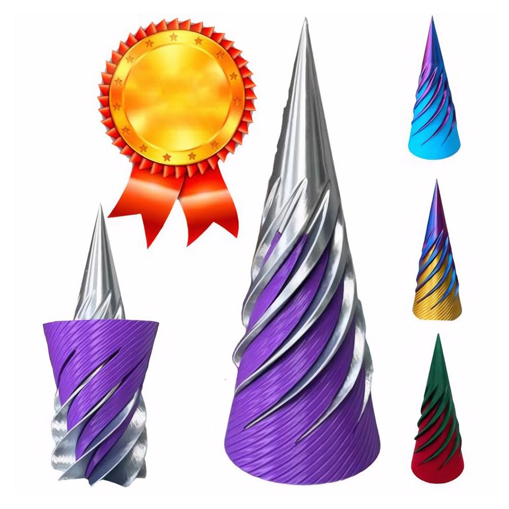 Бесконечная спиральная мини-елка, 3D-печатная спиральная конусная игрушка, невозможная спиральная конусная скульптура, пирамидальная игрушка-фиджет