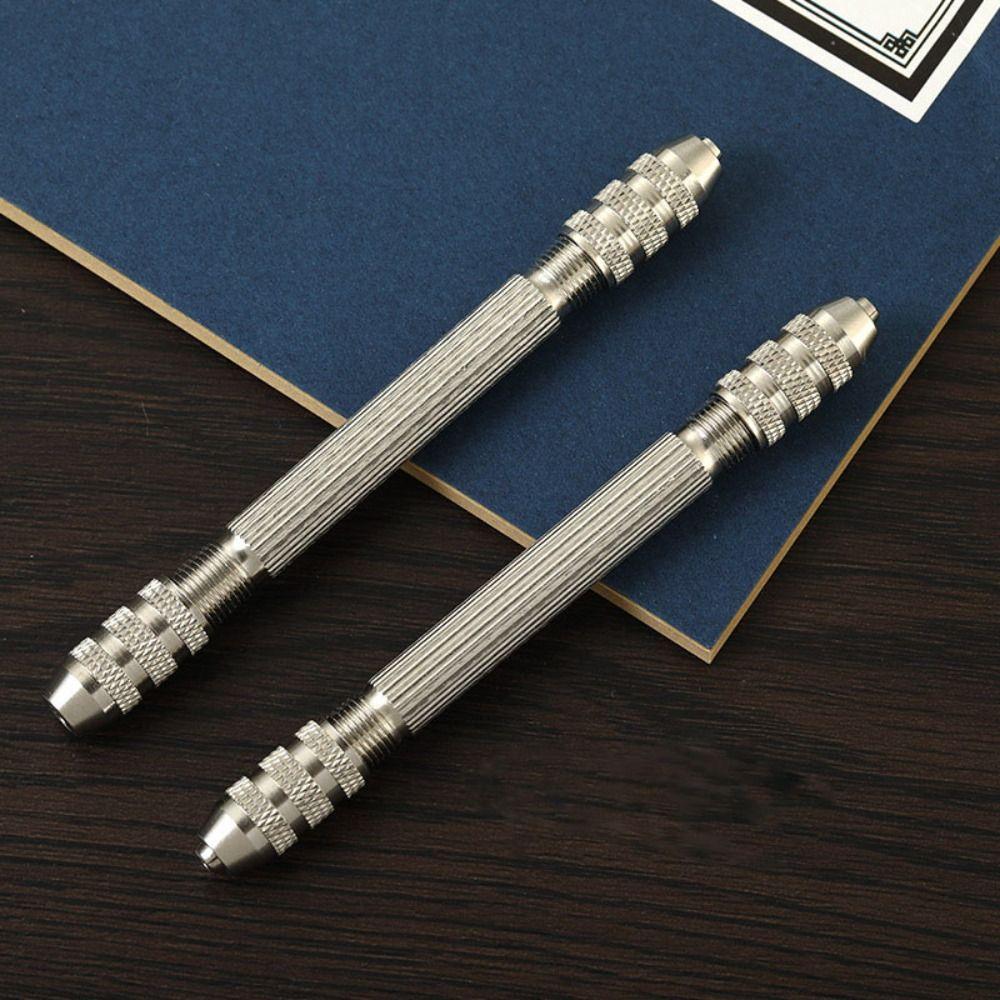 Двухсторонняя ручная спиральная дрель Мини спиральная дрель Модель Craft серебряный